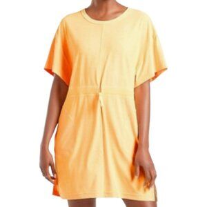 Athleta Womens Acapulo Orange Cross Current Activewear Dress Short Sleeve XS EUC